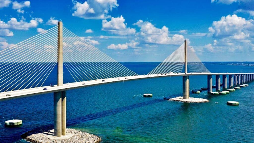 Sunshine Skyway Bridge is one of the Steepest Bridges in the US