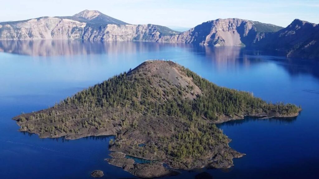 Crater Lake is one of the deepest lakes in the US