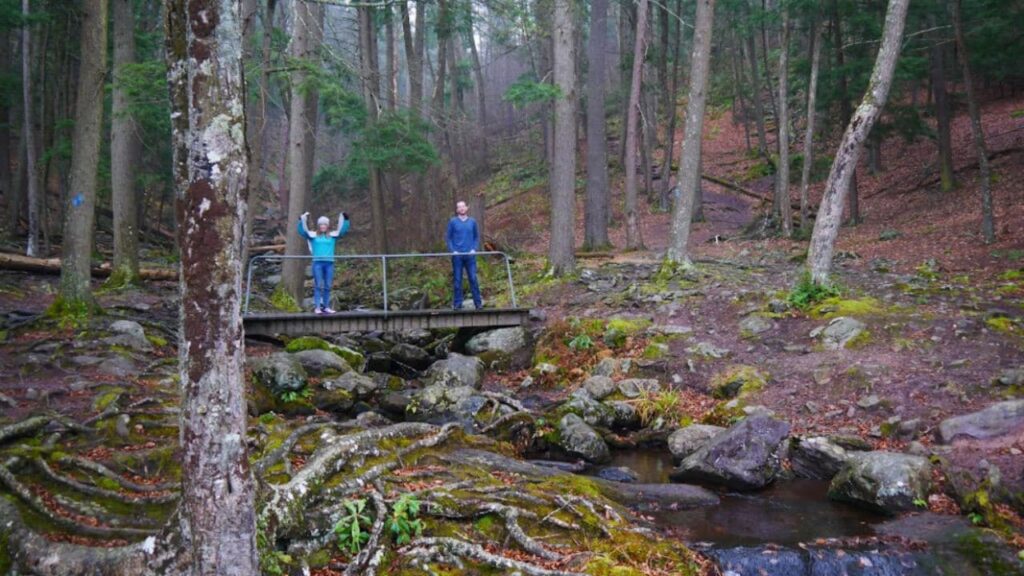 Buttermilk Falls is one of the most beautiful waterfalls in Connecticut