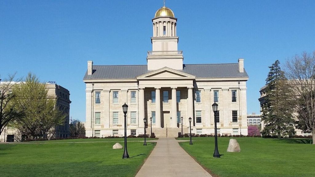 Old Capitol, Iowa City is one of the most popular historical sites in Iowa